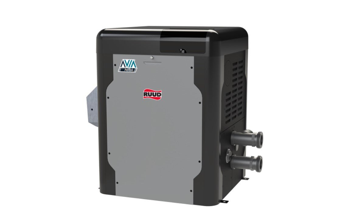 RUUD AVIA HD with NiTek Natural Gas Pool and Spa Heater, Model 264A 18104