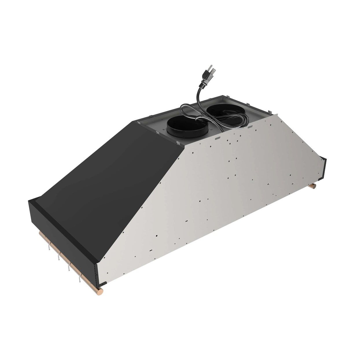 Forno Venezia 48-Inch Wall-Mount Range Hood, Touch Controls, Baffle Filters, Black with Antique Brass Handle (FRHWM5503-48BLK)