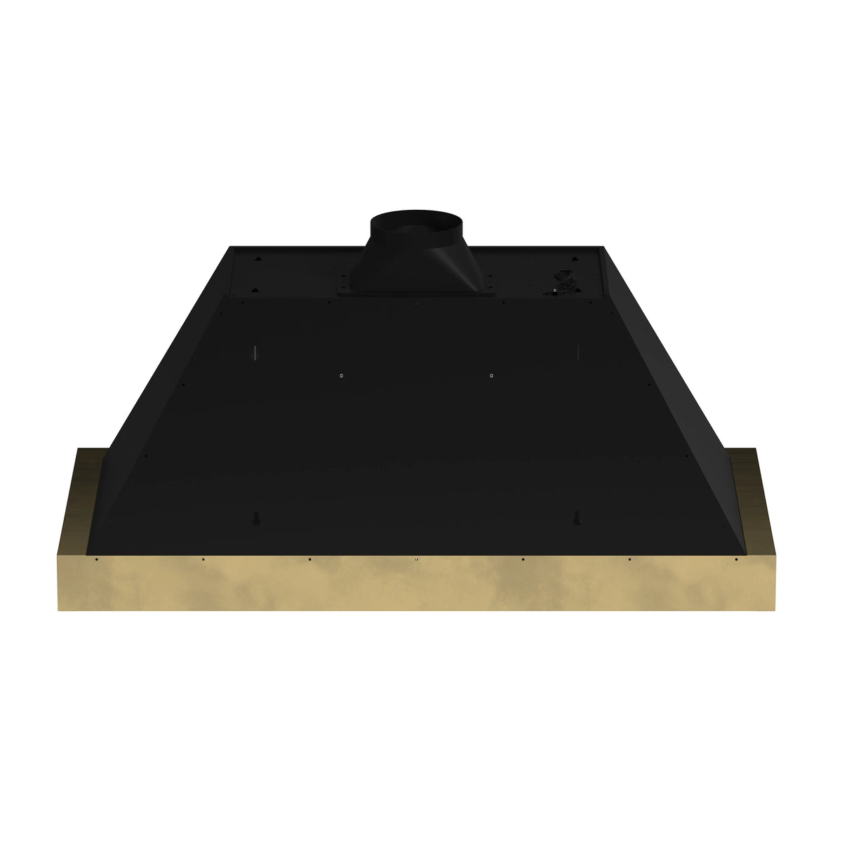 Forno Vittorio 48-Inch Wall-Mount Range Hood, 600 CFM, Black with Antique Brass Trim (FRHWM5078-48BLK)