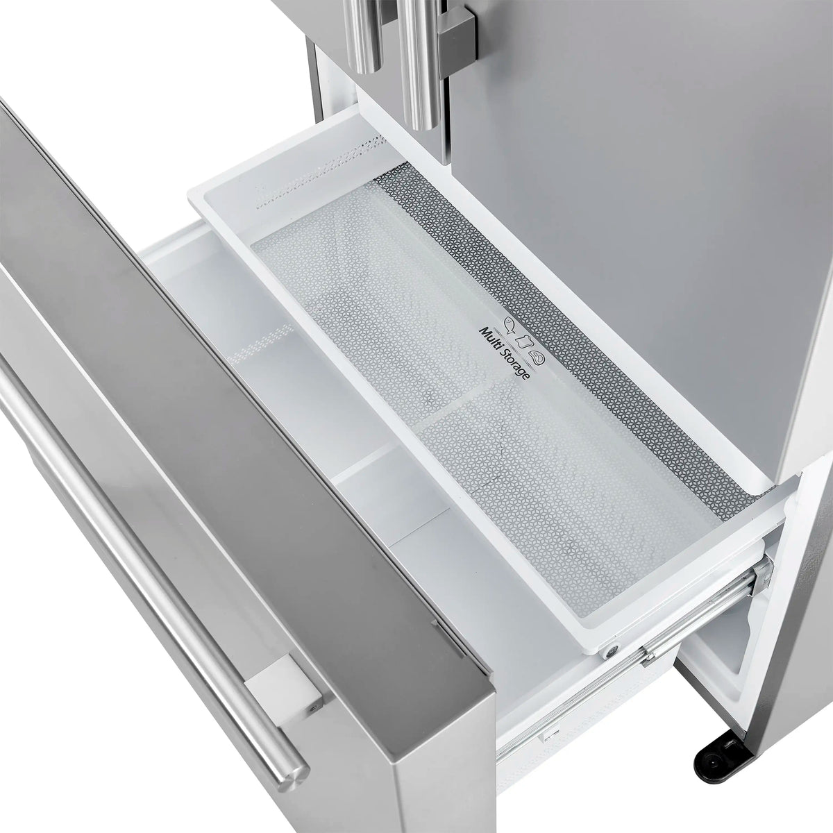 Forno Aosta 36-Inch Freestanding French Door Refrigerator, 22.4 Cu. Ft., External Water Dispenser, Freezer Ice Maker, Stainless Steel (FFFFD1866-36SB)
