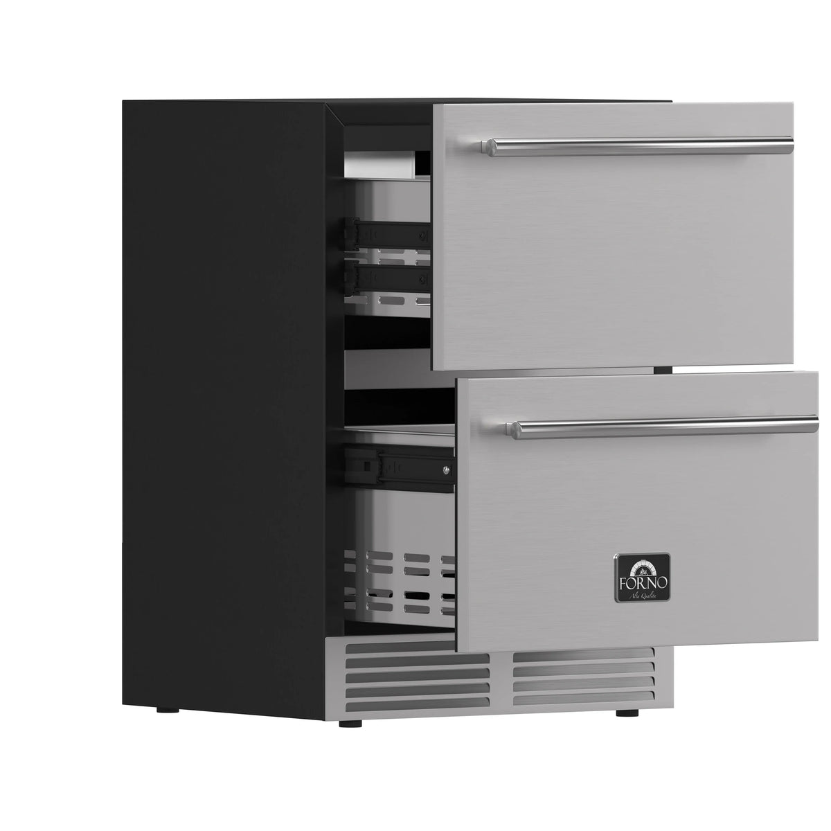 Forno Cosenza 24-Inch Built-In Indoor/Outdoor Drawer Freezer, 4.69 Cu. Ft., Ice Maker (FDRBI1838-24S)