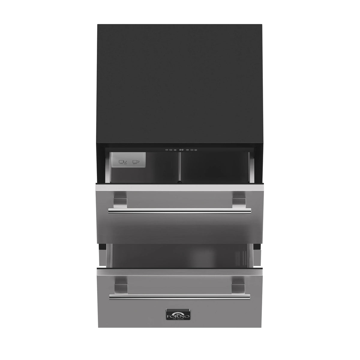 Forno Cosenza 24-Inch Built-In Indoor/Outdoor Drawer Freezer, 4.69 Cu. Ft., Ice Maker (FDRBI1838-24S)