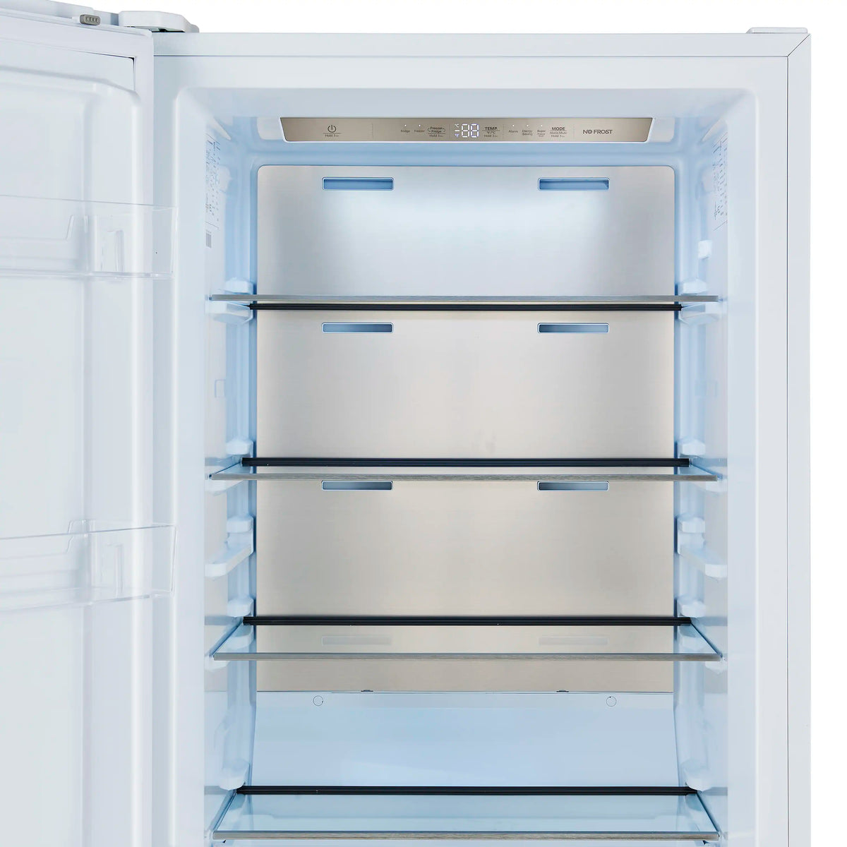 Forno Maderno 28-Inch Built-In 13.6 Cu. Ft. Convertible Refrigerator, Left Swing, White with Antique Brass Handle and Grille (FFFFD1722-32LMG-WHT)