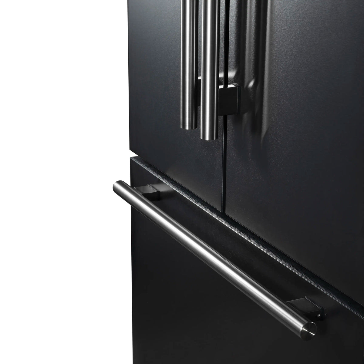 Forno Rivello 36-Inch French Door Refrigerator, 27.4 Cu. Ft., Internal Water Dispenser, Black with Stainless Steel Handles (FFFFD1783-36BLK)