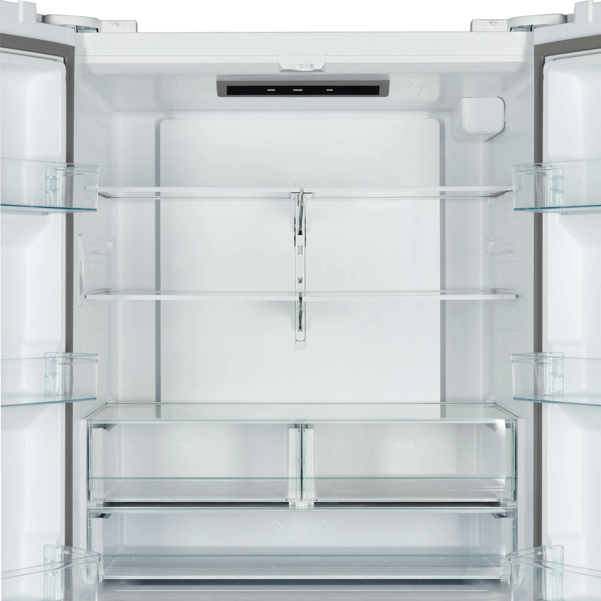 Forno Rivello 36-Inch French Door Refrigerator, 27.4 Cu. Ft., Internal Water Dispenser, White with Antique Brass Handles (FFFFD1783-36WHT)