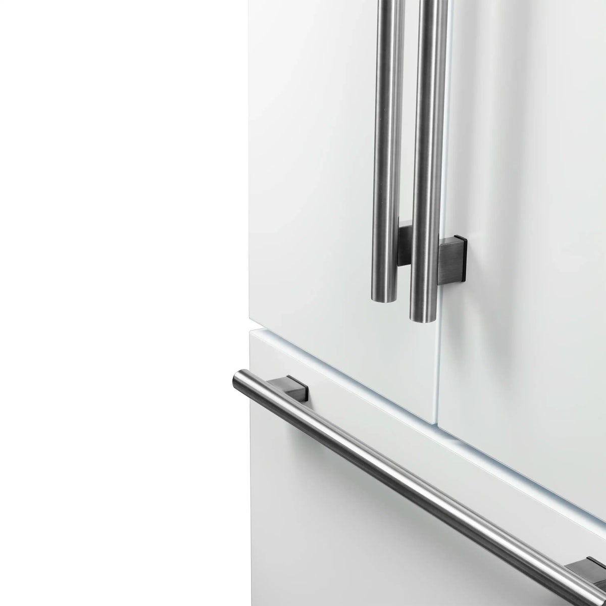 Forno Rivello 36-Inch French Door Refrigerator, 27.4 Cu. Ft., Internal Water Dispenser, White with Stainless Steel Handles (FFFFD1783-36WHT)