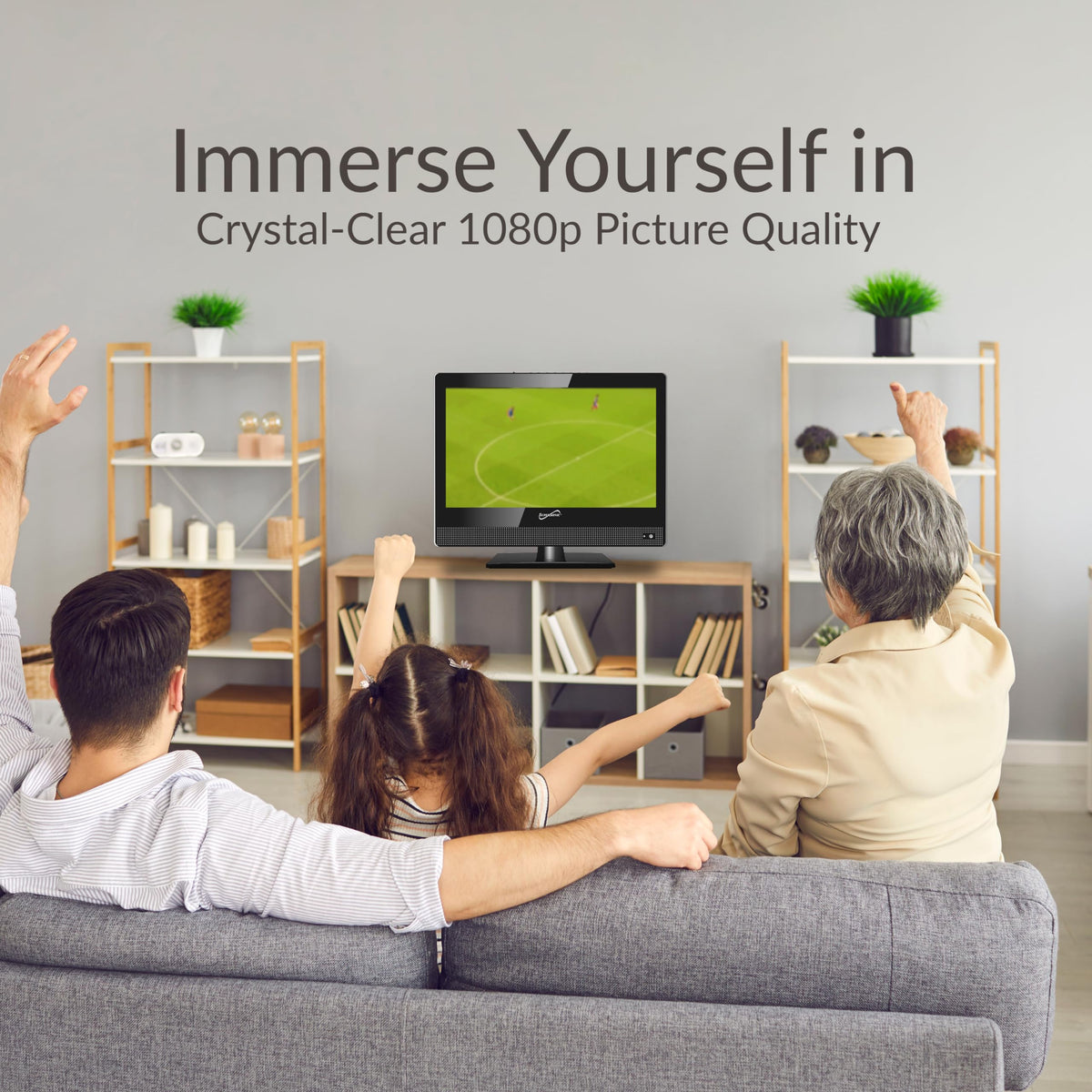 Supersonic 15.6-Inch 1080p Smart LED TV, Wi-Fi, HDMI ARC, Built-In Speakers (SC-1520VTV)