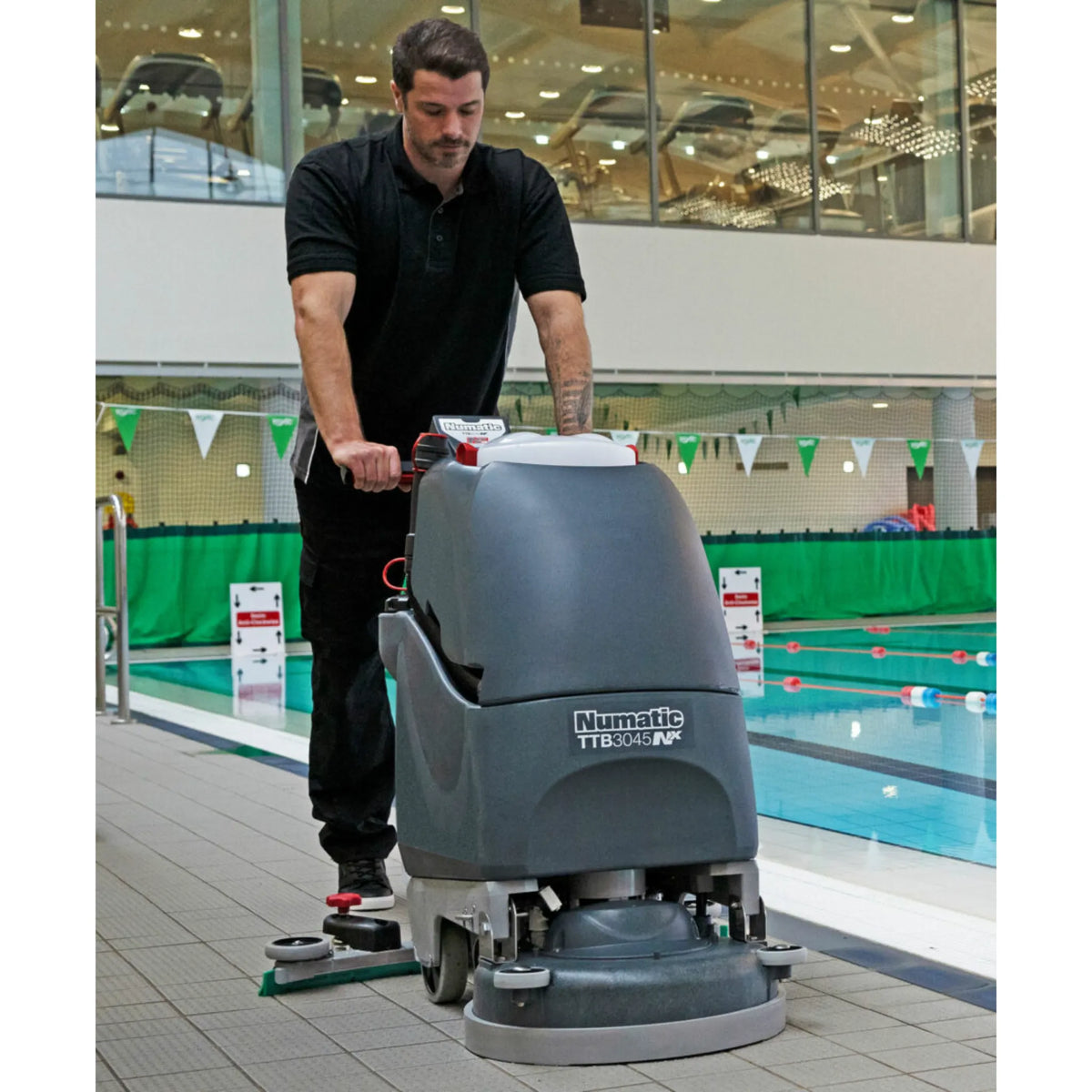NaceCare TGB 817NX Compact Floor Scrubber K-915880-C - in use