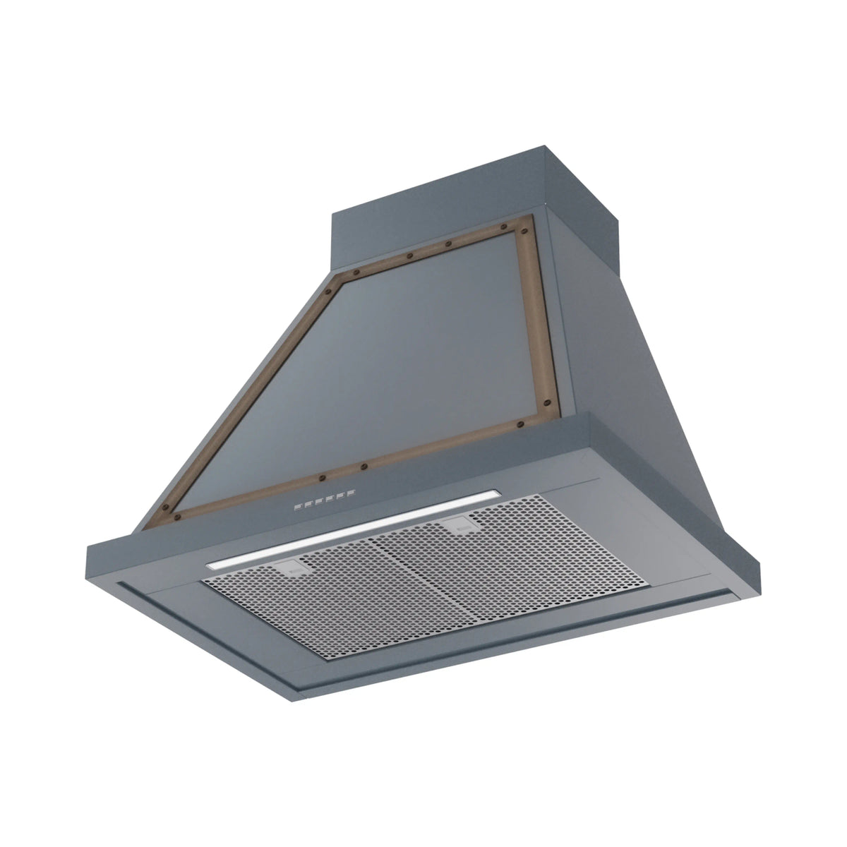 ILVE Nostalgie II 30-Inch Wall-Mount Range Hood, 600 CFM, Blue Grey with Bronze Trim (UANB30BGB)