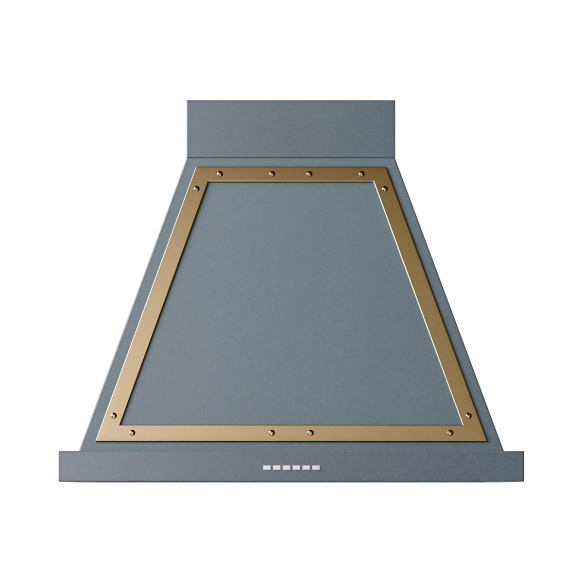 ILVE Nostalgie II 30-Inch Wall-Mount Range Hood, 600 CFM, Blue Grey with Brass Trim (UANB30BGG)