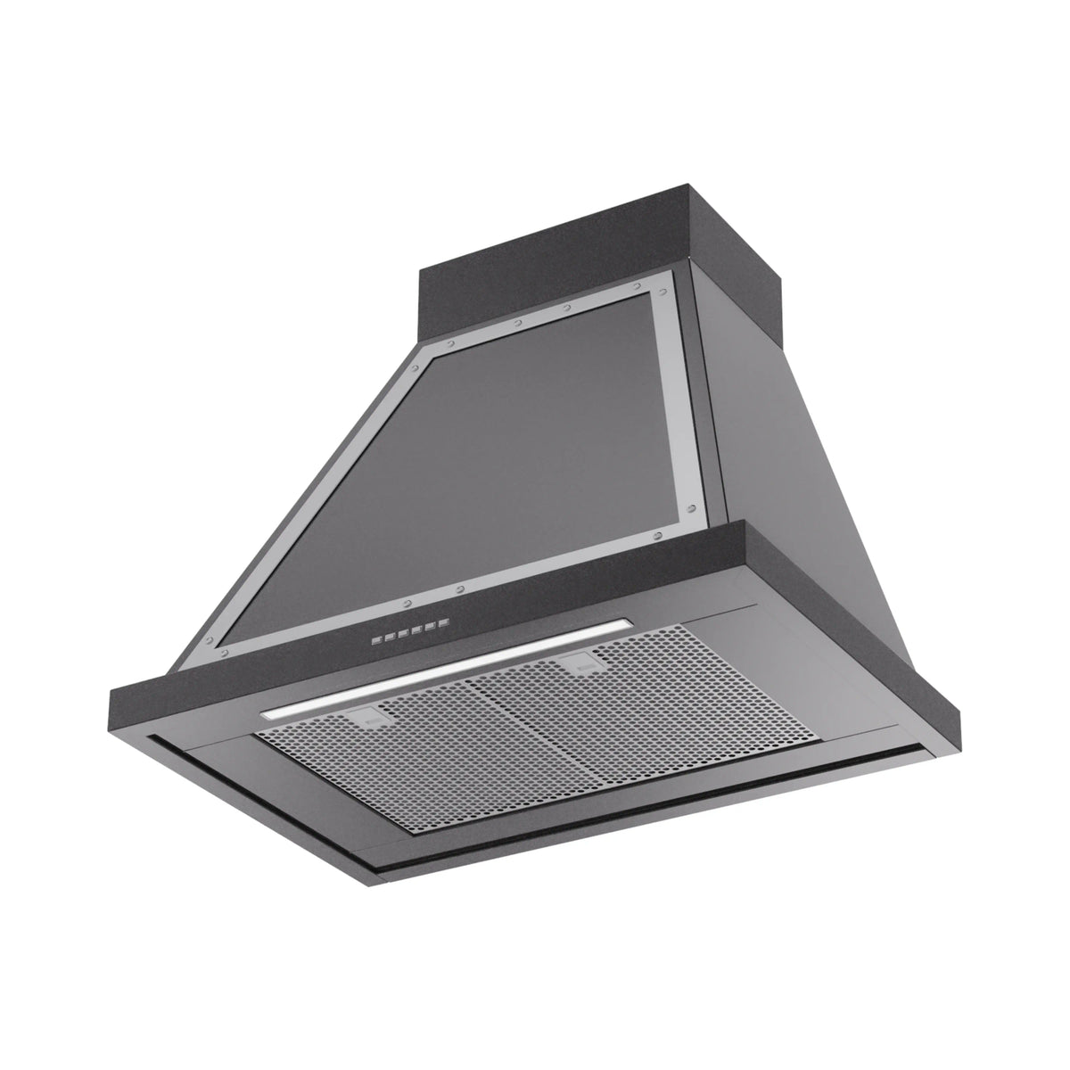 ILVE Nostalgie II 30-Inch Wall-Mount Range Hood, 600 CFM, Glossy Black with Chrome Trim (UANB30BKC)