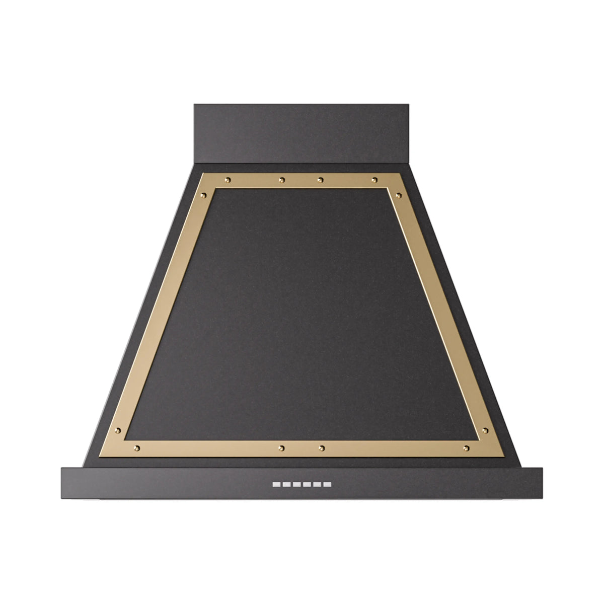 ILVE Nostalgie II 30-Inch Wall-Mount Range Hood, 600 CFM, Glossy Black with Brass Trim (UANB30BKG)