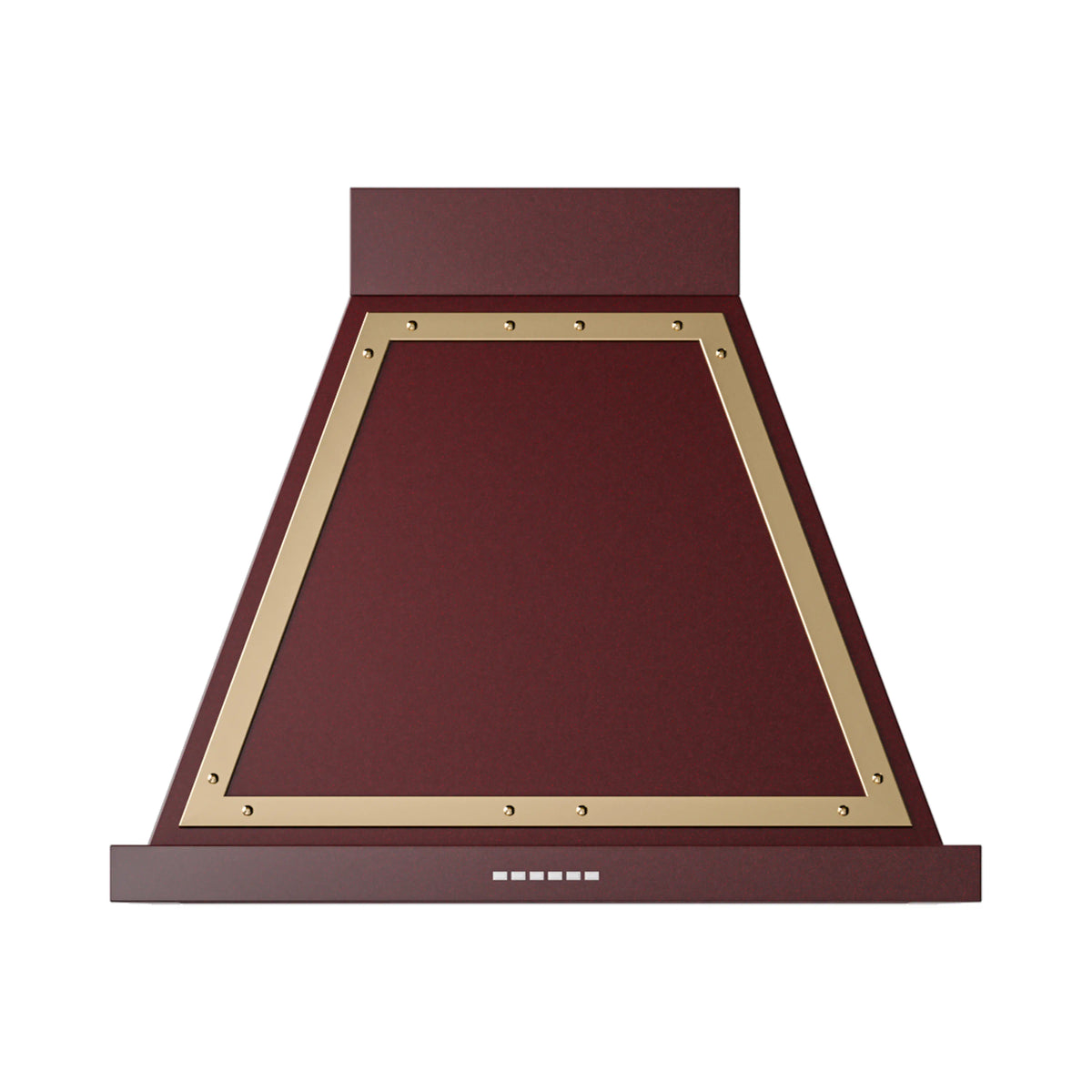 ILVE Nostalgie II 30-Inch Wall-Mount Range Hood, 600 CFM, Burgundy with Brass Trim (UANB30BUG)
