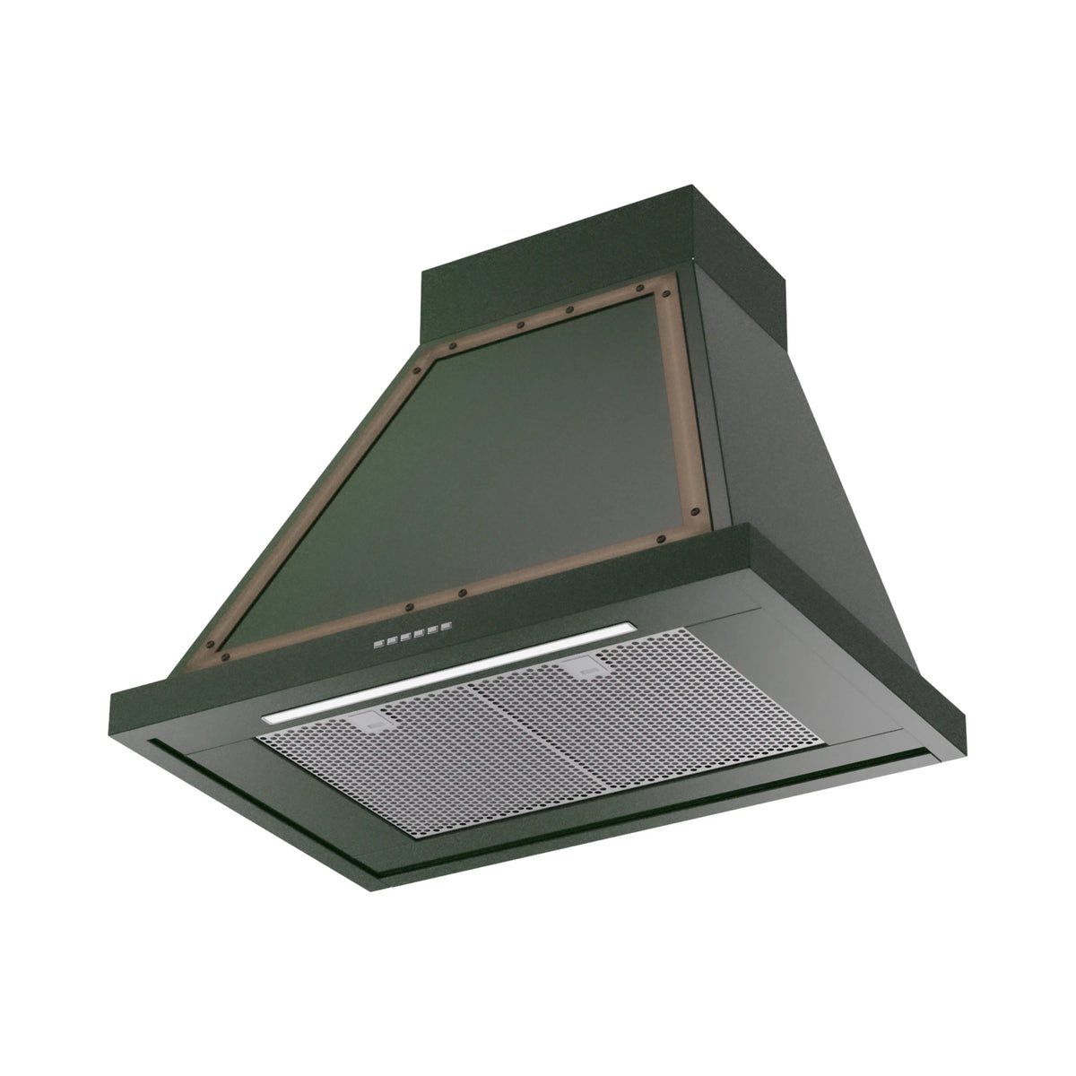 ILVE Nostalgie II 30-Inch Wall-Mount Range Hood, 600 CFM, Emerald Green with Burnished Bronze Trim (UANB30EGB)