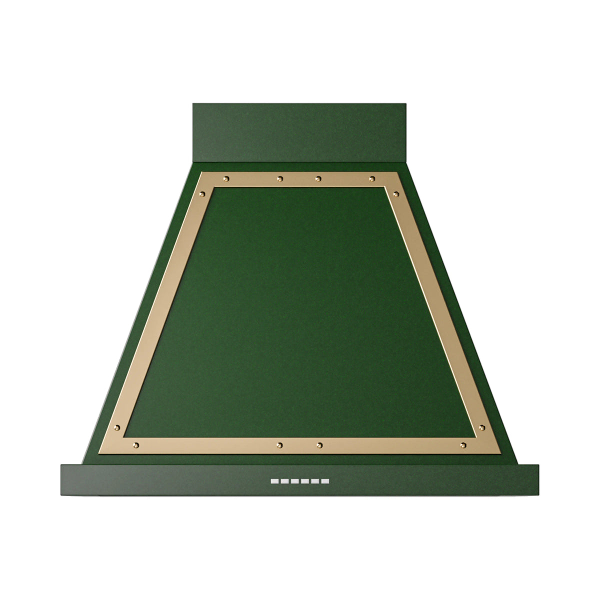 ILVE Nostalgie II 30-Inch Wall-Mount Range Hood, 600 CFM, Emerald Green with Brass Trim (UANB30EGG)