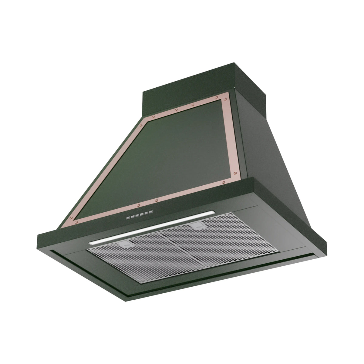 ILVE Nostalgie II 30-Inch Wall-Mount Range Hood, 600 CFM, Emerald Green with Copper Trim (UANB30EGP)