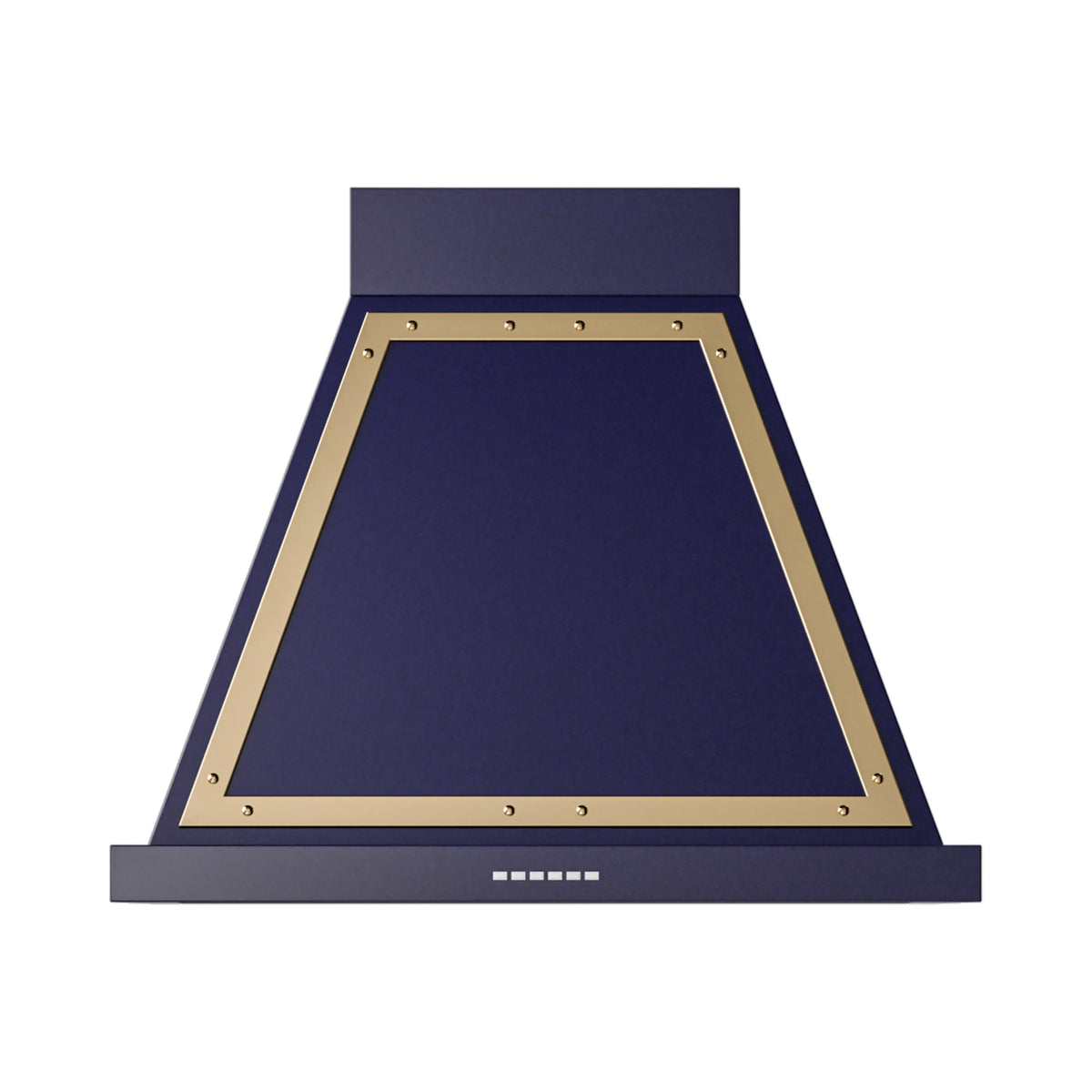 ILVE Nostalgie II 30-Inch Wall-Mount Range Hood, 600 CFM, Midnight Blue with Brass Trim (UANB30MBG)