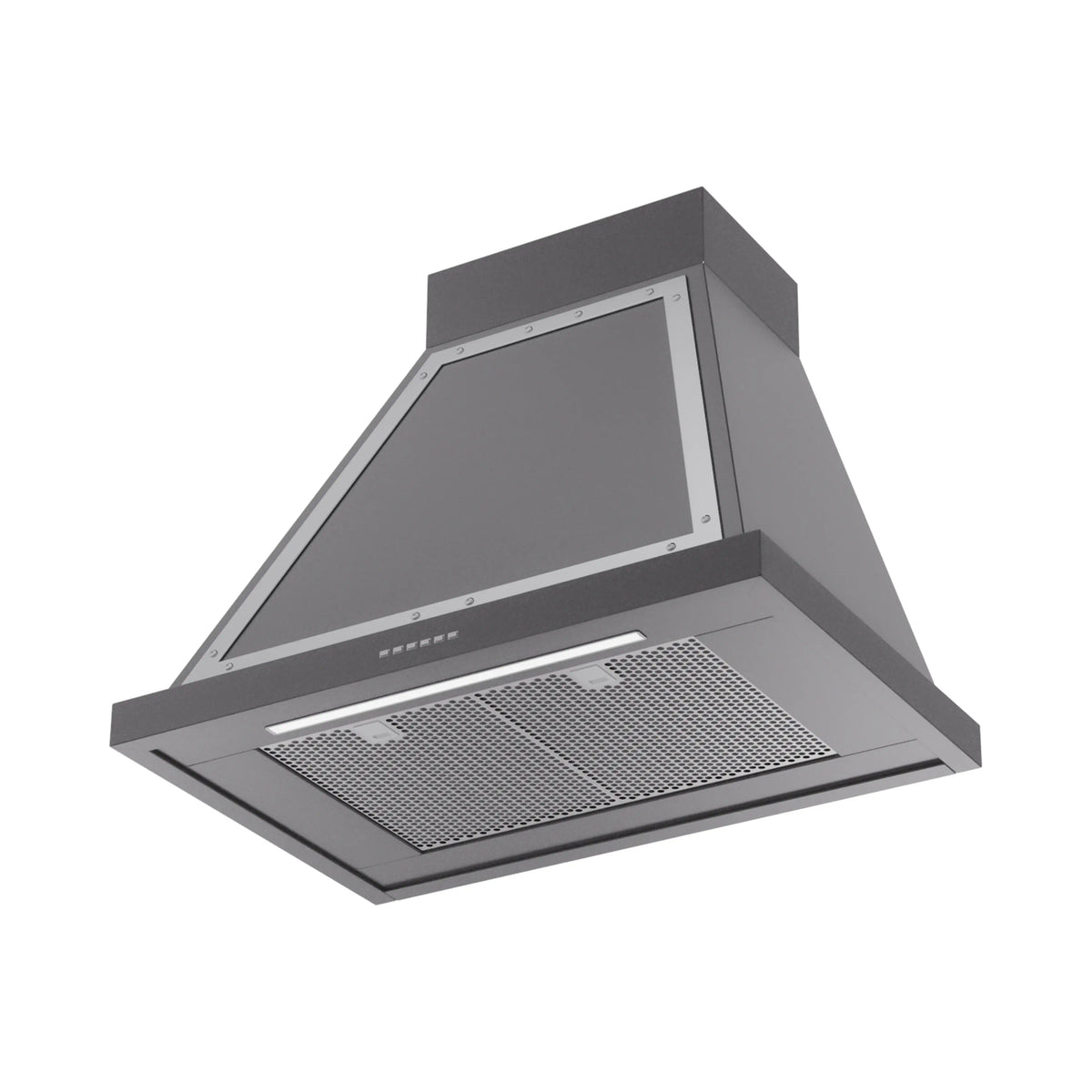 ILVE Nostalgie II 30-Inch Wall-Mount Range Hood, 600 CFM, Graphite Matte with Chrome Trim (UANB30MGC)