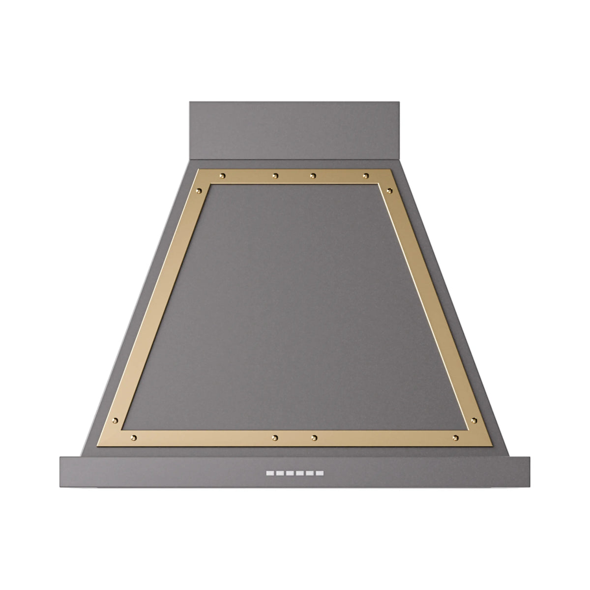ILVE Nostalgie II 30-Inch Wall-Mount Range Hood, 600 CFM, Matte Graphite with Brass Trim (UANB30MGG)
