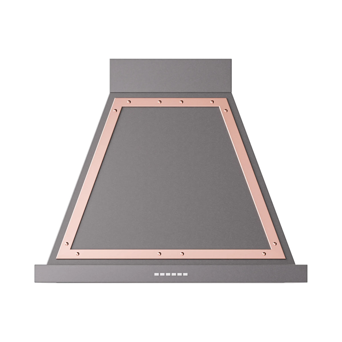 ILVE Nostalgie II 30-Inch Wall-Mount Range Hood, 600 CFM, Graphite Matte with Copper Trim (UANB30MGP)