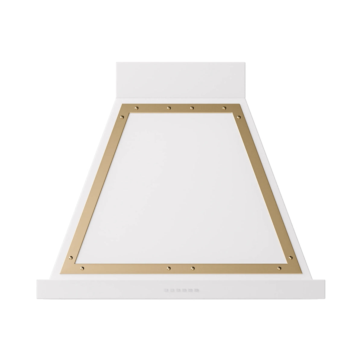 ILVE Nostalgie II 30-Inch Wall-Mount Range Hood, 600 CFM, White with Brass Trim (UANB30WHG)