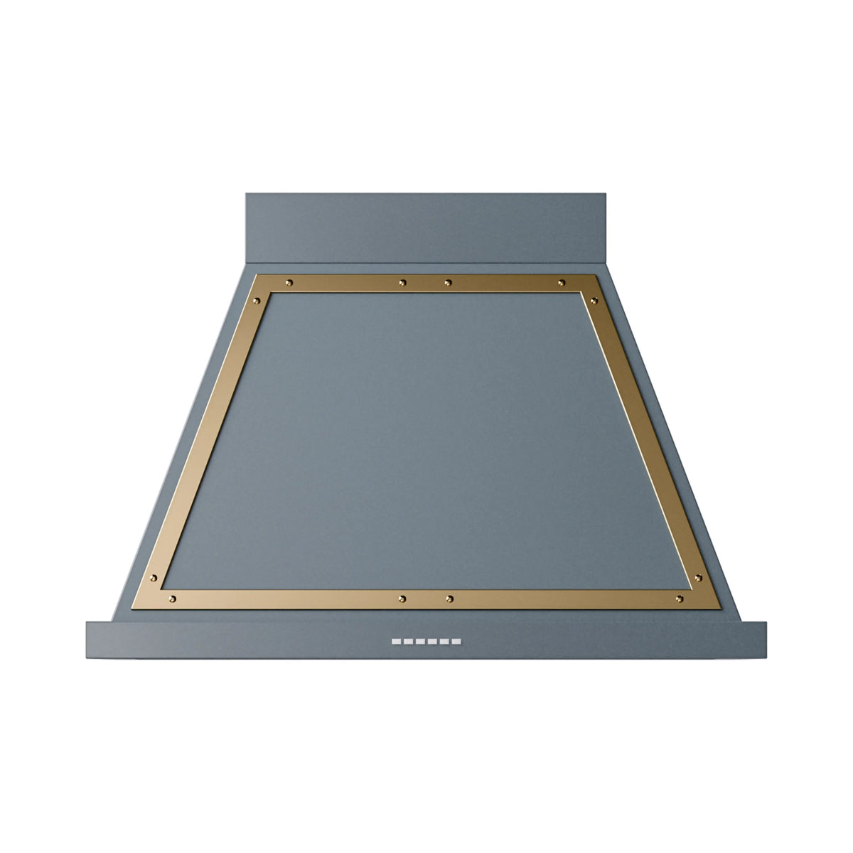 ILVE Nostalgie II 36-Inch Wall-Mount Range Hood, 600 CFM, Blue Grey with Brass Trim (UANB36BGG)