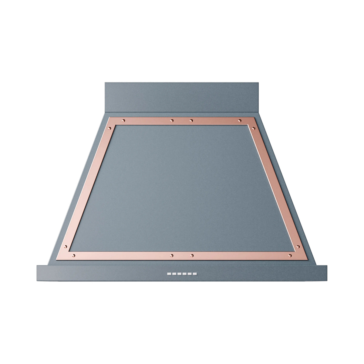 ILVE Nostalgie II 36-Inch Wall-Mount Range Hood, 600 CFM, Blue Grey with Copper Trim (UANB36BGP)