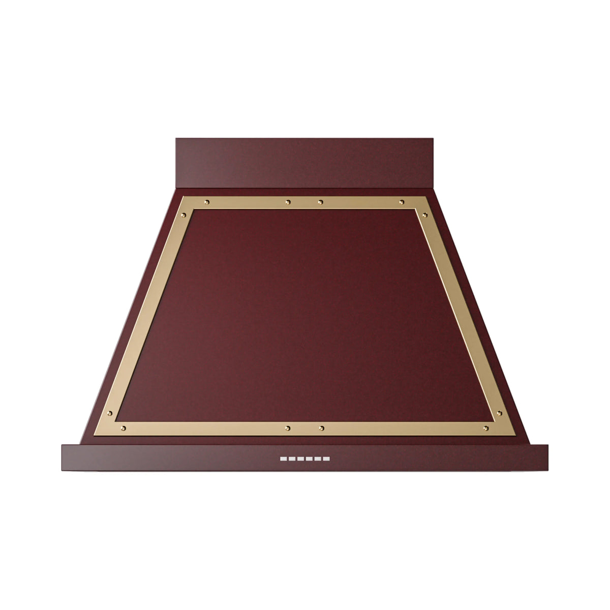 ILVE Nostalgie II 36-Inch Wall-Mount Range Hood, 600 CFM, Burgundy with Brass Trim (UANB36BUG)