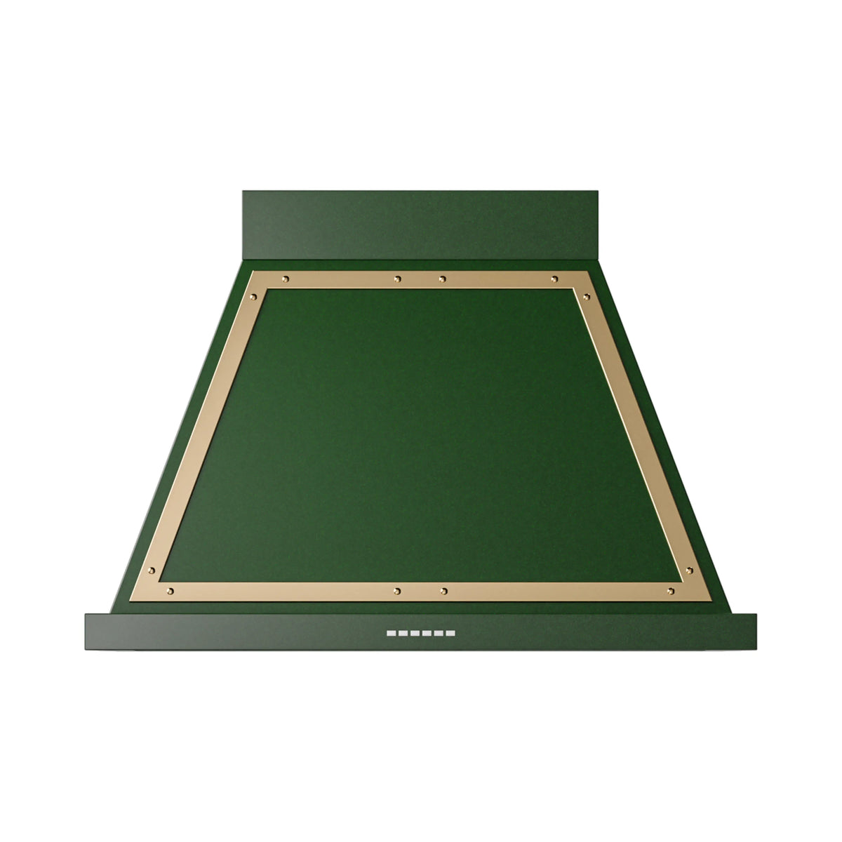 ILVE Nostalgie II 36-Inch Wall-Mount Range Hood, 600 CFM, Emerald Green with Brass Trim (UANB36EGG)