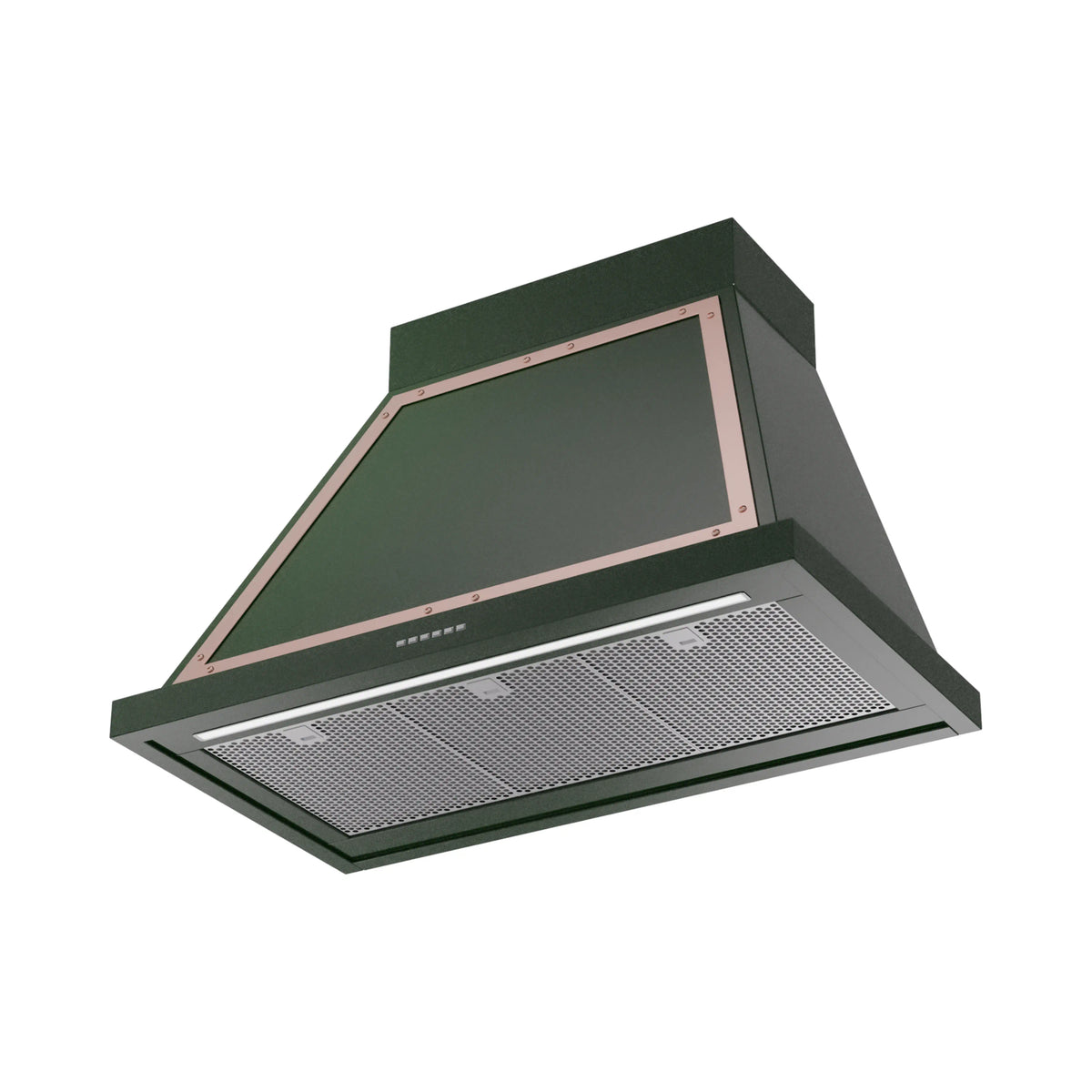 ILVE Nostalgie II 36-Inch Wall-Mount Range Hood, 600 CFM, Emerald Green with Copper Trim (UANB36EGP)