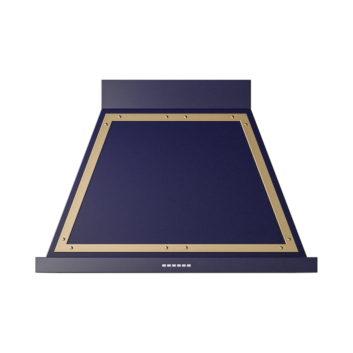 ILVE Nostalgie II 36-Inch Wall-Mount Range Hood, 600 CFM, Midnight Blue with Brass Trim (UANB36MBG)