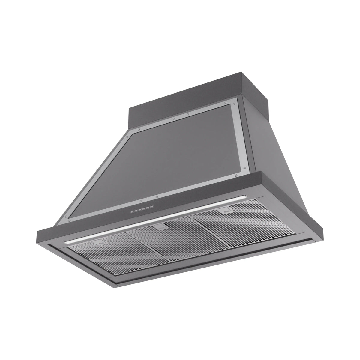 ILVE Nostalgie II 36-Inch Wall-Mount Range Hood, 600 CFM, Graphite Matte with Chrome Trim (UANB36MGC)