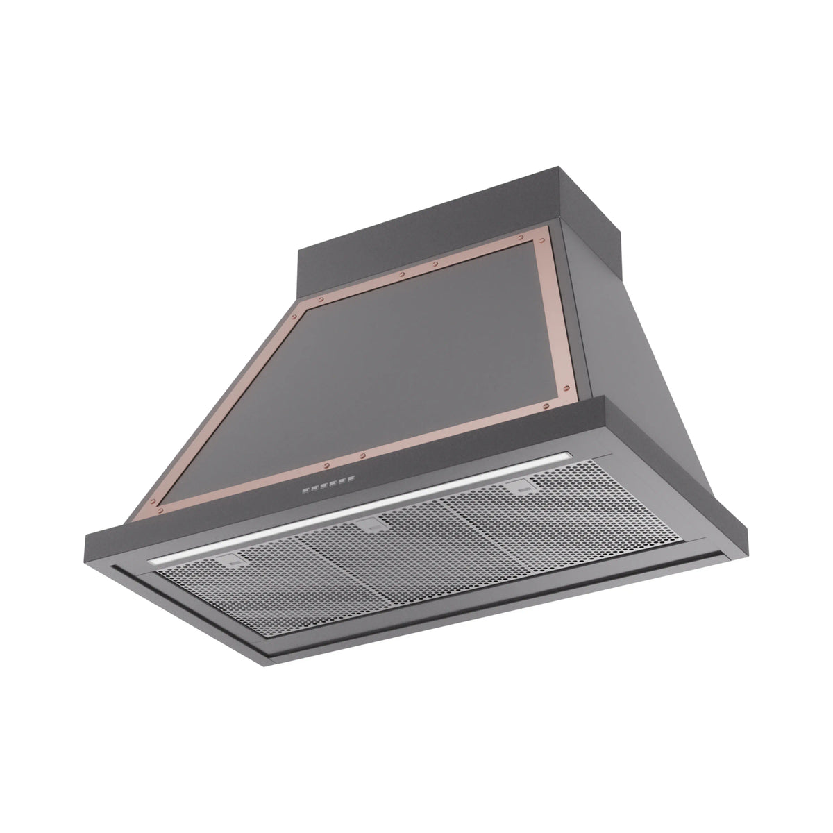 ILVE Nostalgie II 36-Inch Wall-Mount Range Hood, 600 CFM, Graphite Matte with Copper Trim (UANB36MGP)