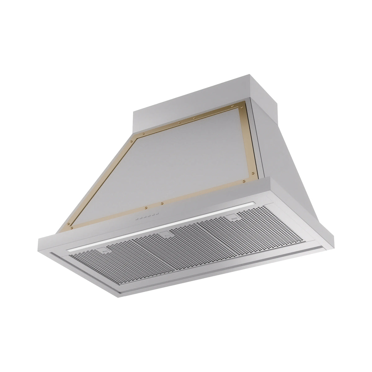 ILVE Nostalgie II 36-Inch Wall-Mount Range Hood, 600 CFM, Stainless Steel with Brass Trim (UANB36SSG)