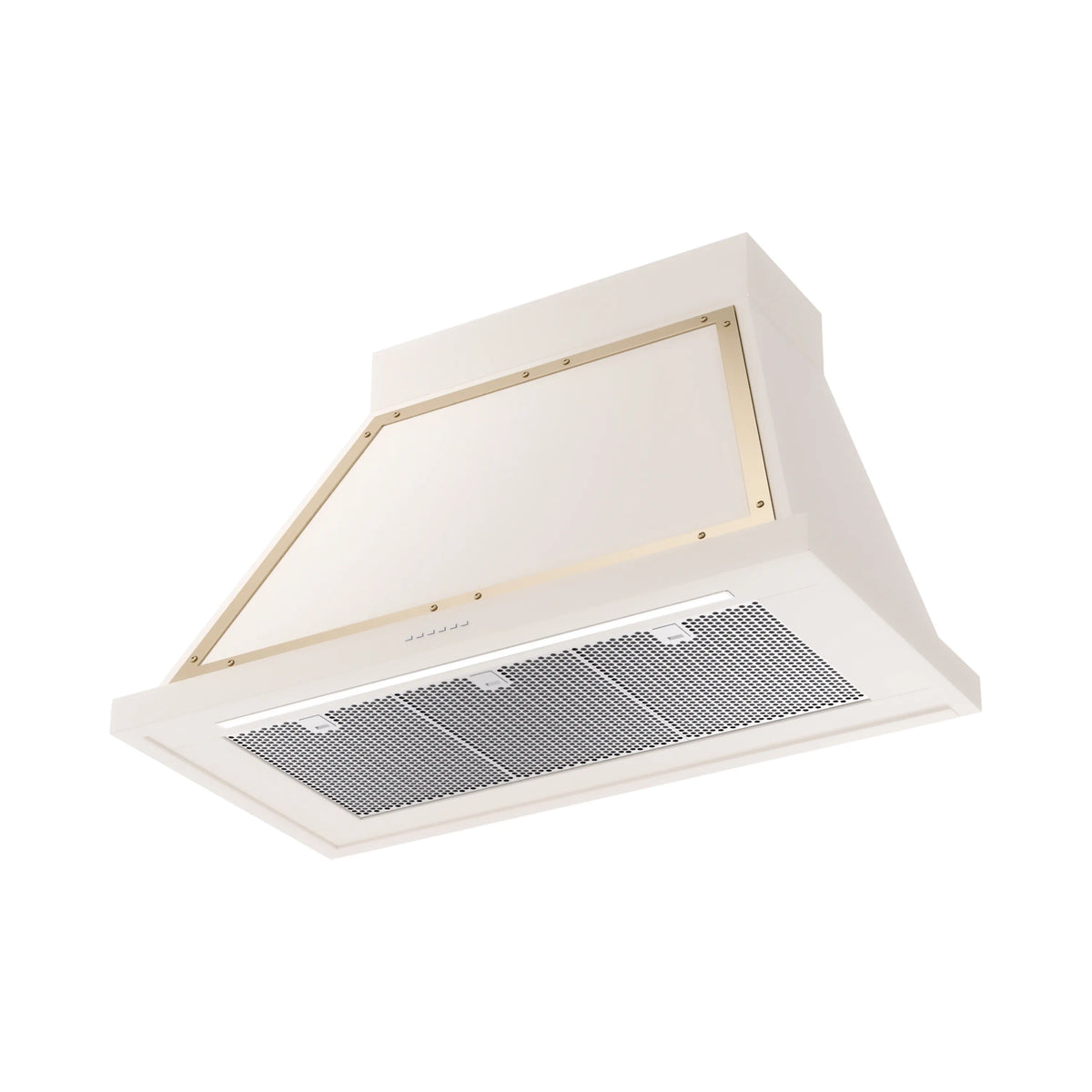 ILVE Nostalgie II 40-Inch Wall-Mount Range Hood, 600 CFM, Antique White with Brass Trim (UANB40AWG)