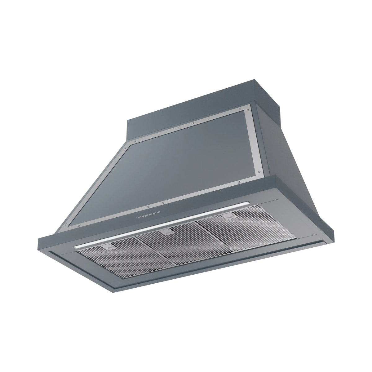 ILVE Nostalgie II 40-Inch Wall-Mount Range Hood, 600 CFM, Blue Grey with Chrome Trim (UANB40BGC)