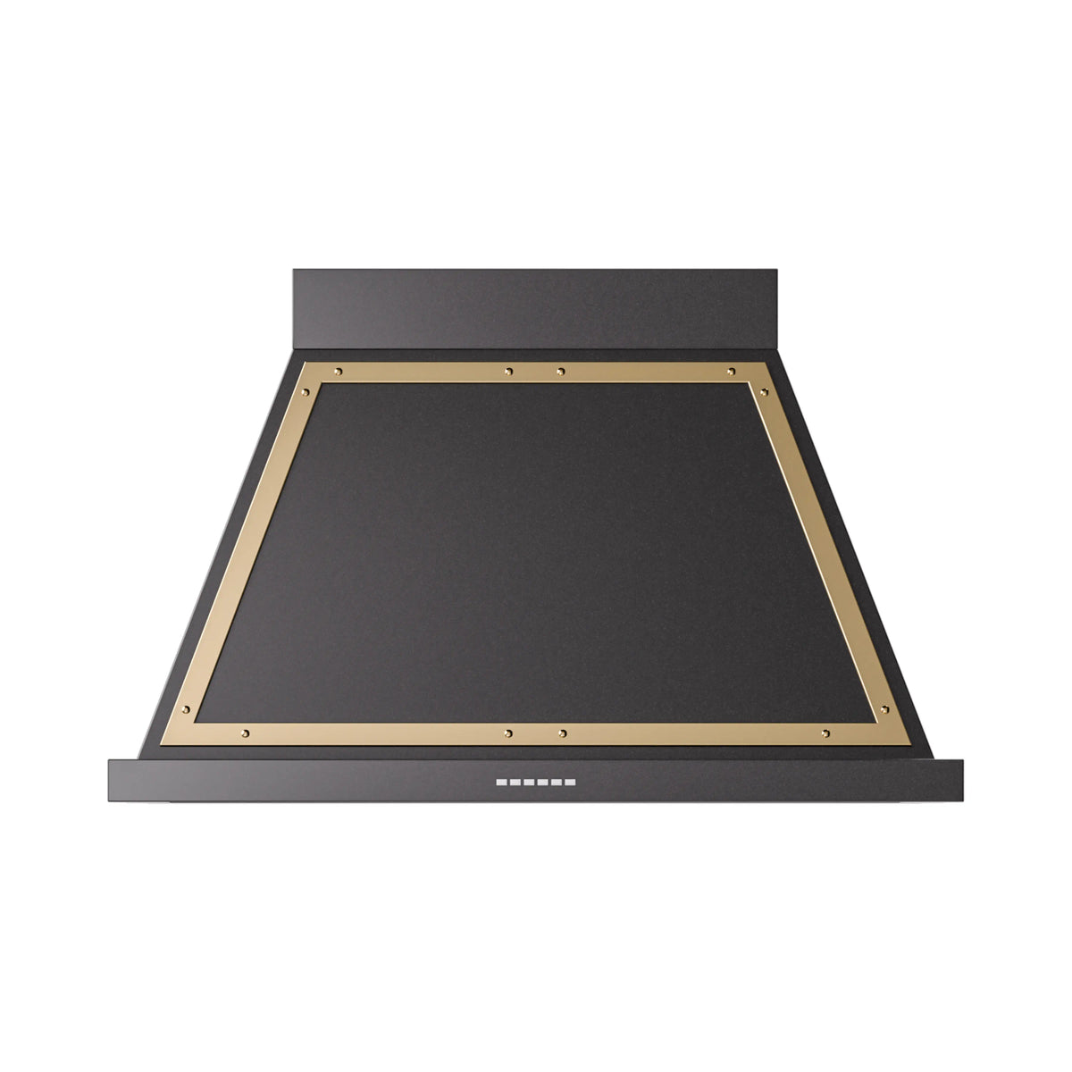 ILVE Nostalgie II 40-Inch Wall-Mount Range Hood, 600 CFM, Glossy Black with Brass Trim (UANB40BKG)