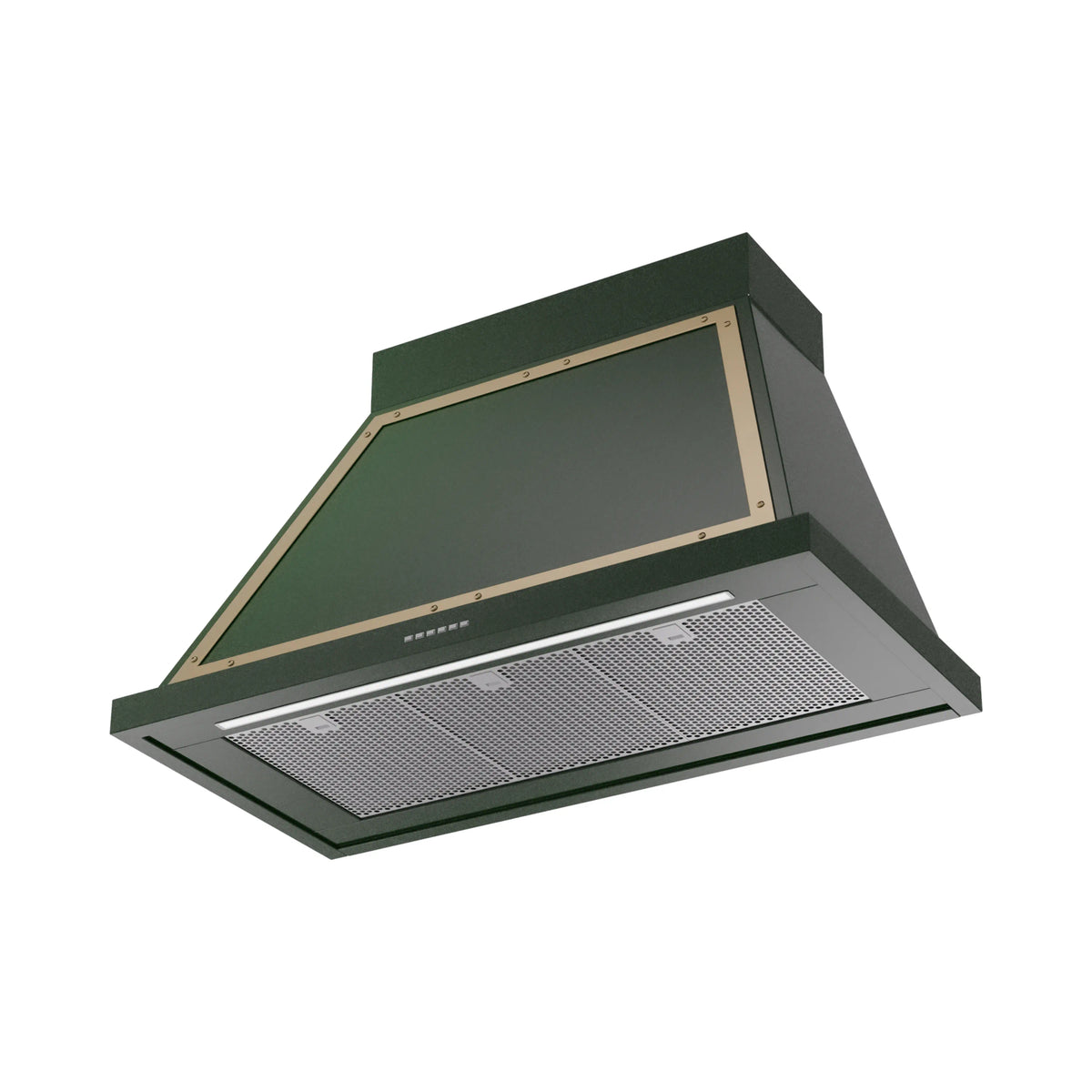 ILVE Nostalgie II 40-Inch Wall-Mount Range Hood, 600 CFM, Emerald Green with Brass Trim (UANB40EGG)