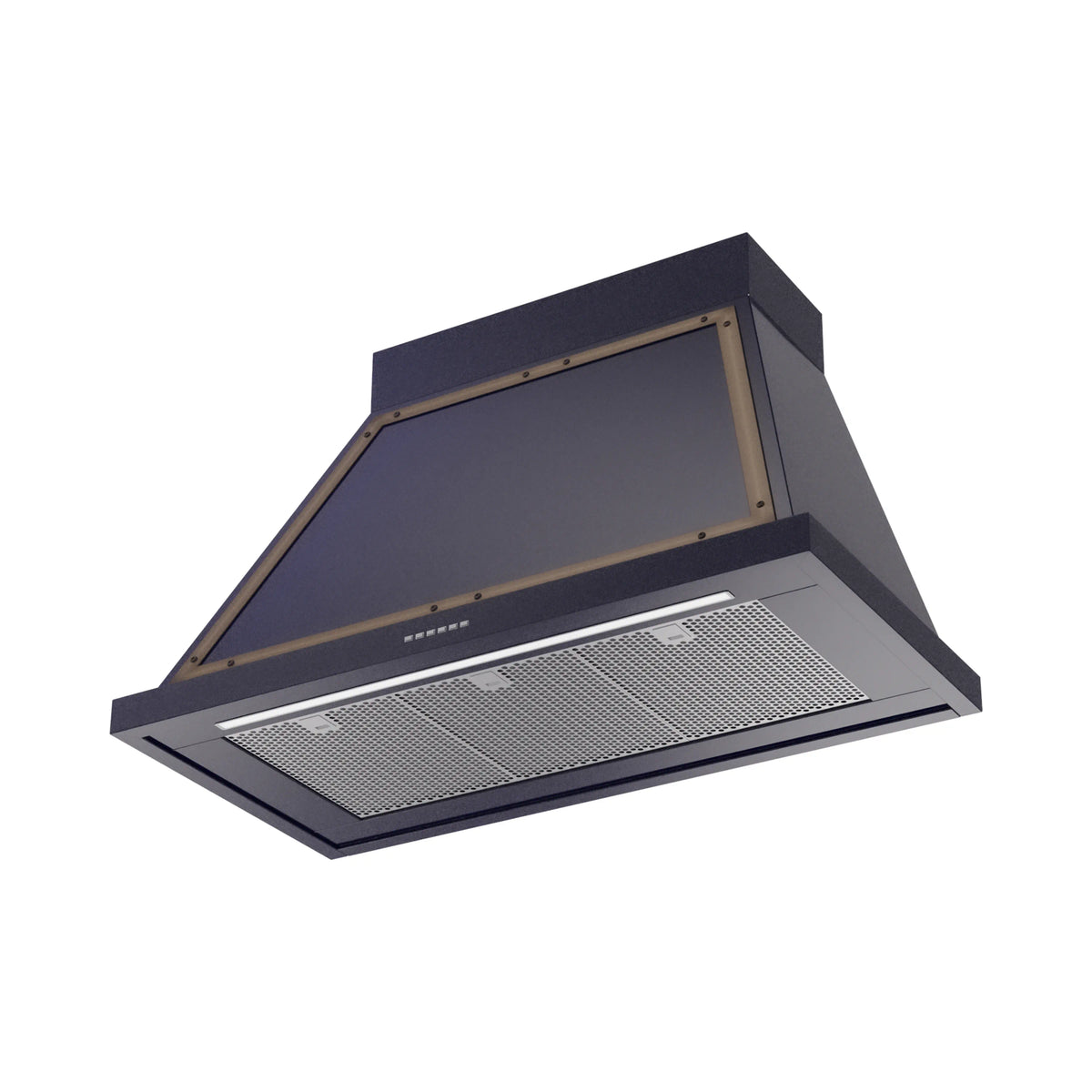 ILVE Nostalgie II 40-Inch Wall-Mount Range Hood, 600 CFM, Midnight Blue with Burnished Bronze Trim (UANB40MBB)