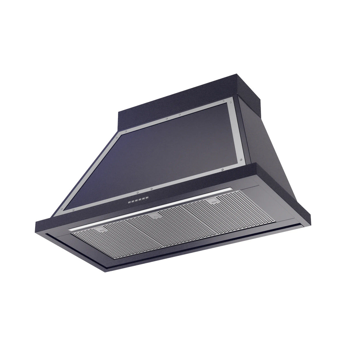 ILVE Nostalgie II 40-Inch Wall-Mount Range Hood, 600 CFM, Midnight Blue with Chrome Trim (UANB40MBC)