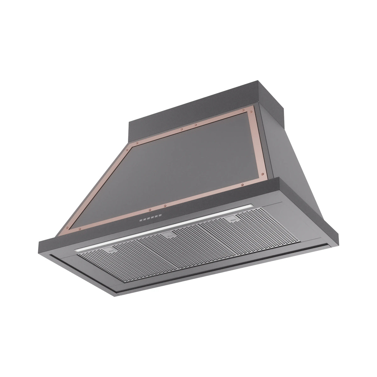 ILVE Nostalgie II 40-Inch Wall-Mount Range Hood, 600 CFM, Graphite Matte with Copper Trim (UANB40MGP)