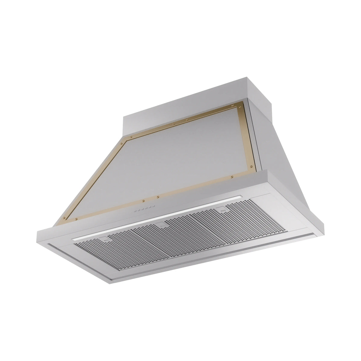 ILVE Nostalgie II 40-Inch Wall-Mount Range Hood, 600 CFM, Stainless Steel with Brass Trim (UANB40SSG)