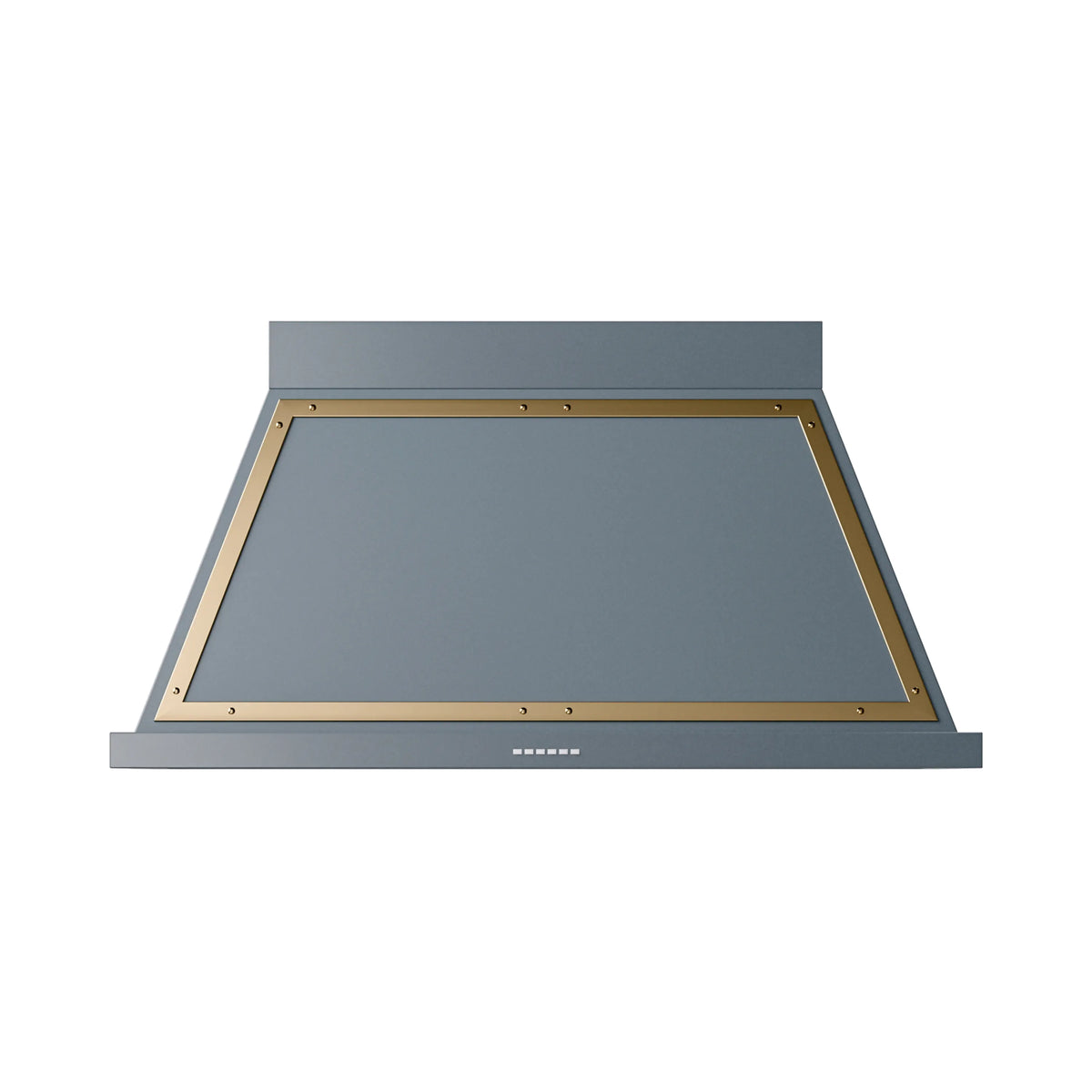 ILVE Nostalgie II 48-Inch Wall-Mount Range Hood, 600 CFM, Blue Grey with Brass Trim (UANB48BGG)