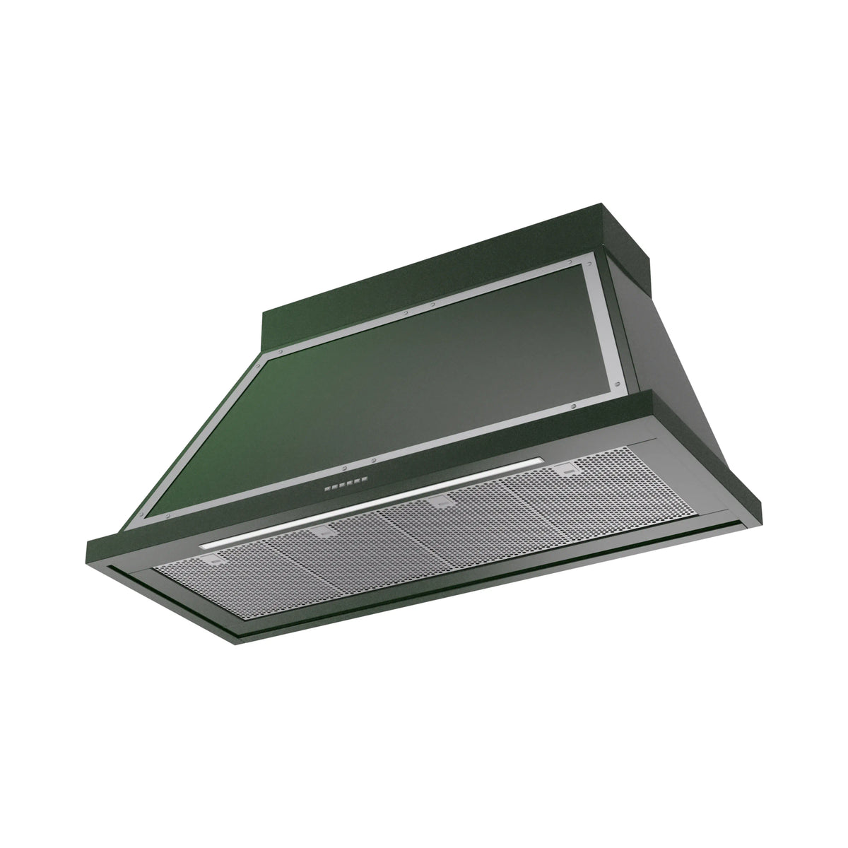 ILVE Nostalgie II 48-Inch Wall-Mount Range Hood, 600 CFM, Emerald Green with Chrome Trim (UANB48EGC)