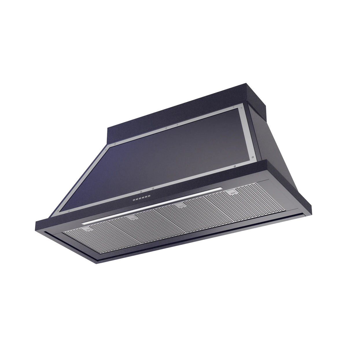 ILVE Nostalgie II 48-Inch Wall-Mount Range Hood, 600 CFM, Midnight Blue with Chrome Trim (UANB48MBC)