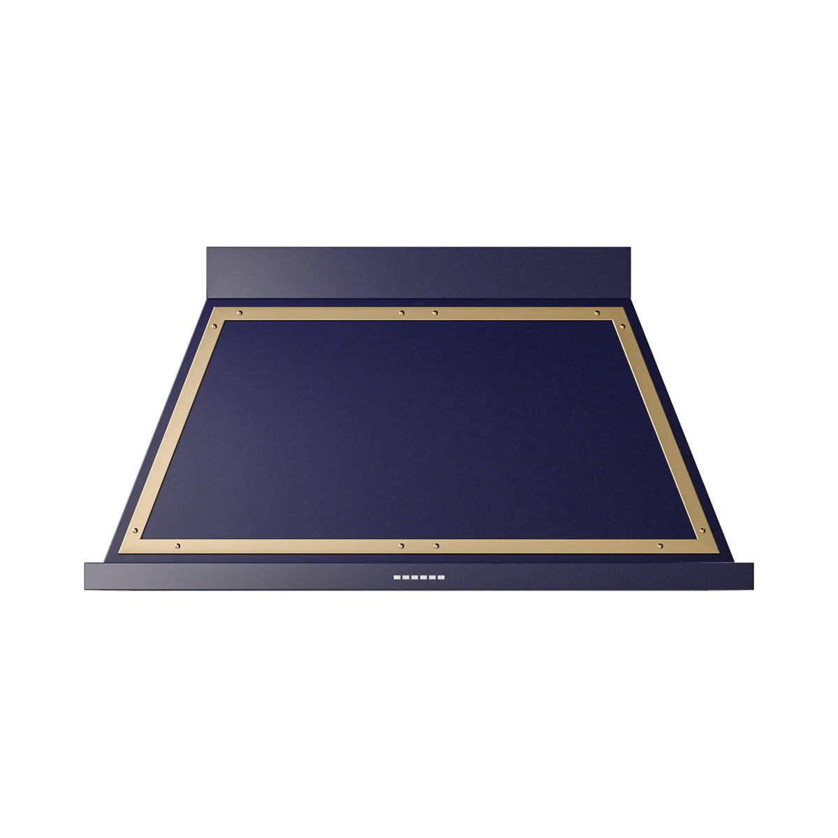 ILVE Nostalgie II 48-Inch Wall-Mount Range Hood, 600 CFM, Midnight Blue with Brass Trim (UANB48MBG)