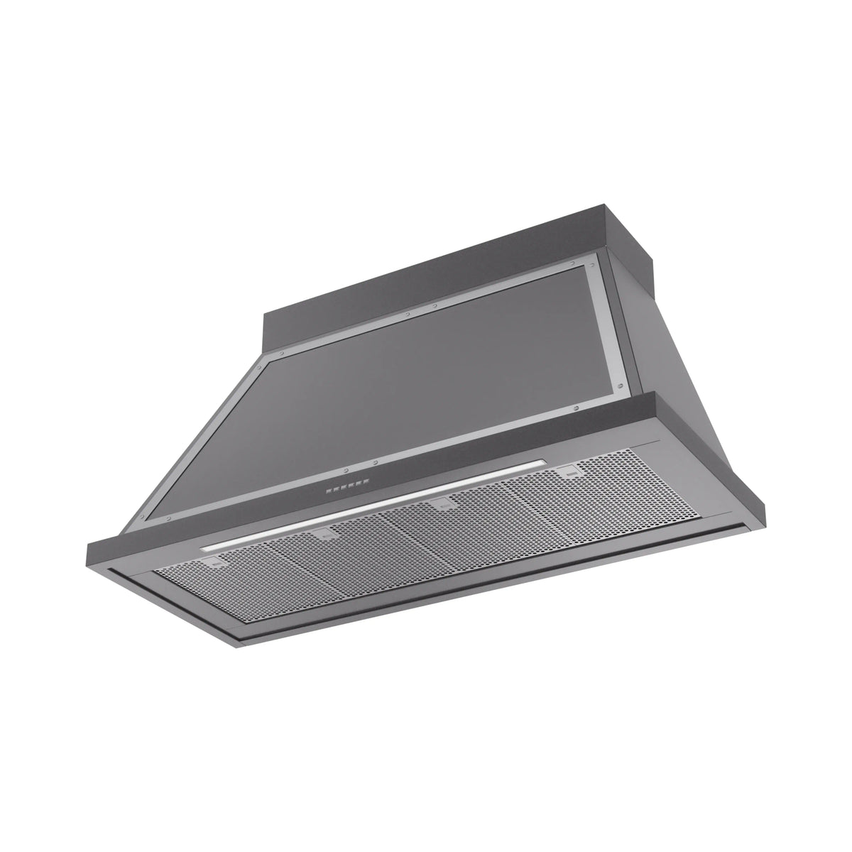 ILVE Nostalgie II 48-Inch Wall-Mount Range Hood, 600 CFM, Graphite Matte with Chrome Trim (UANB48MGC)