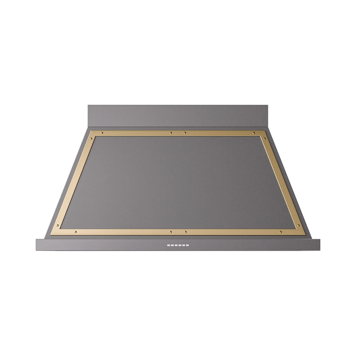 ILVE Nostalgie II 48-Inch Wall-Mount Range Hood, 600 CFM, Graphite Matte with Brass Trim (UANB48MGG)