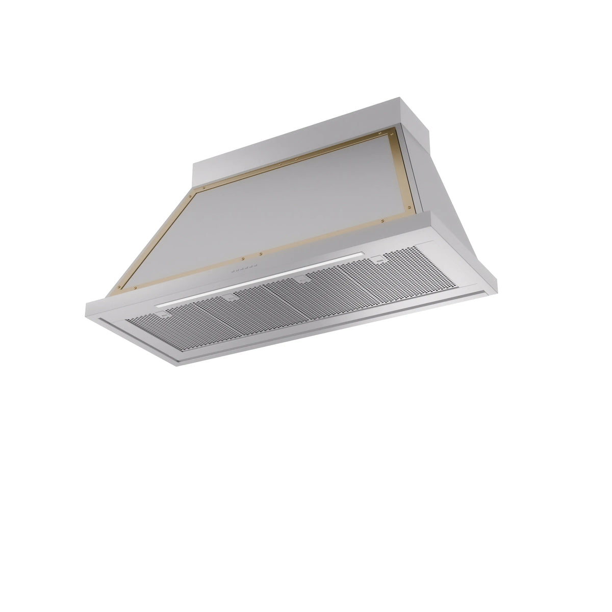 ILVE Nostalgie II 48-Inch Wall-Mount Range Hood, 600 CFM, Stainless Steel with Brass Trim (UANB48SSG)