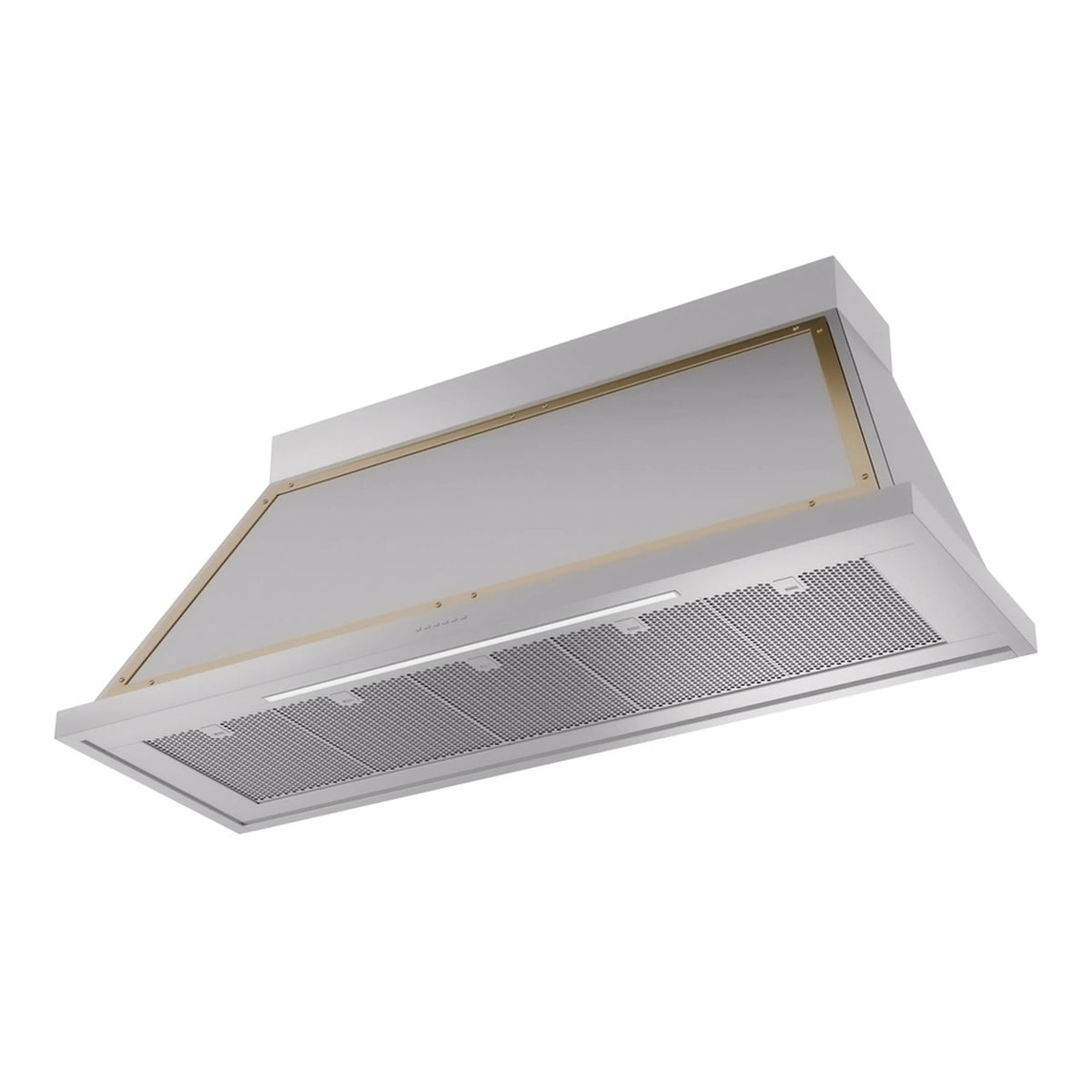 ILVE Nostalgie II 60-Inch Wall-Mount Range Hood, 600 CFM, Stainless Steel with Brass Trim (UANB60SSG)